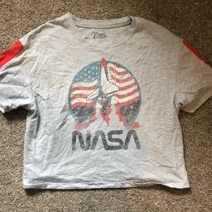 nasa tee-shirt, grey and red
